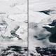 A largely ice-covered Bering sea in April 2014 (left) contrasted with a largely ice-free Bering at the end of March 2019 (right).